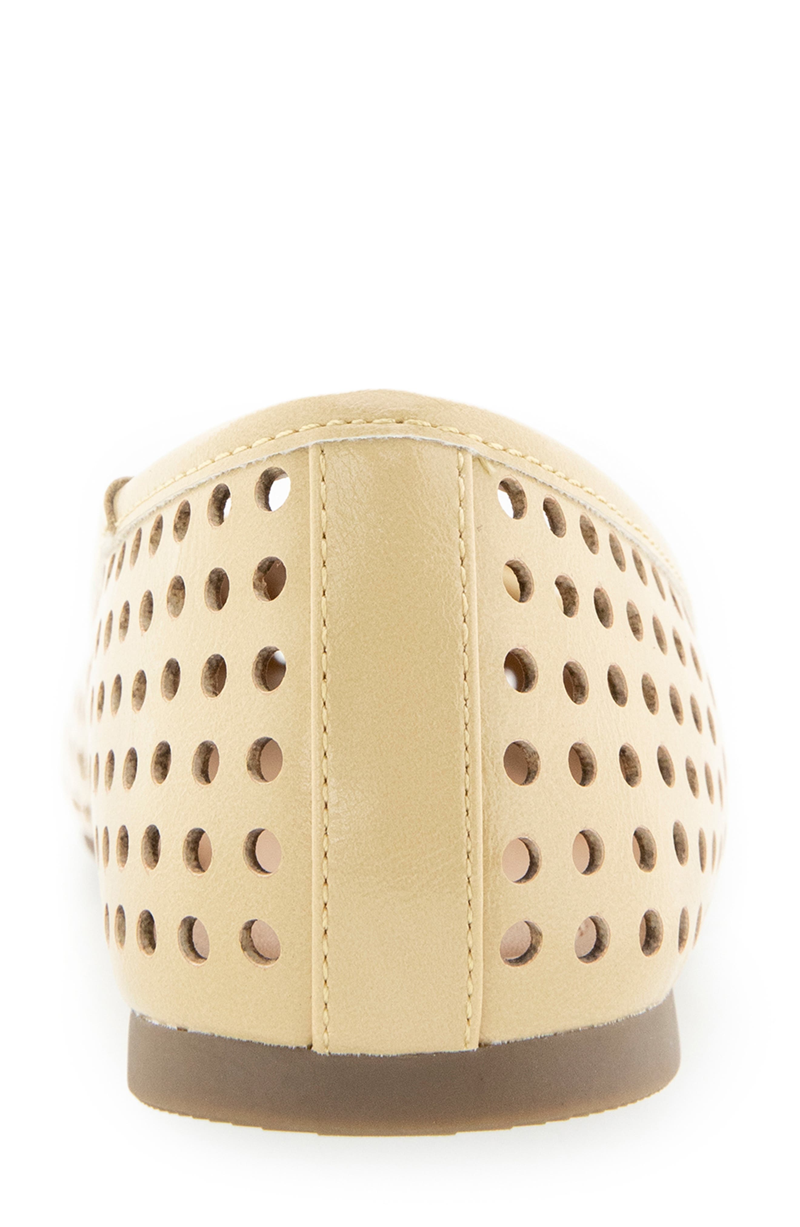 Reaction Kenneth Cole Elstree Perforated Ballet Flat, Alternate, color, Custard