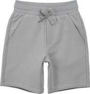 MILES THE LABEL Kids' Stretch Organic Cotton French Terry Sweat Shorts