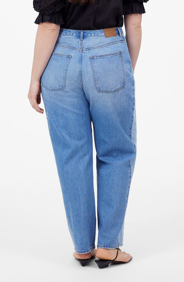 Madewell Pieced Oversize Barrel Leg Jeans, Alternate, color, Redlands Wash