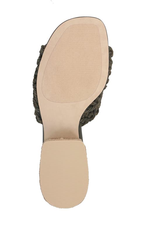 Mia Idella Block Heel Sandal In Khaki