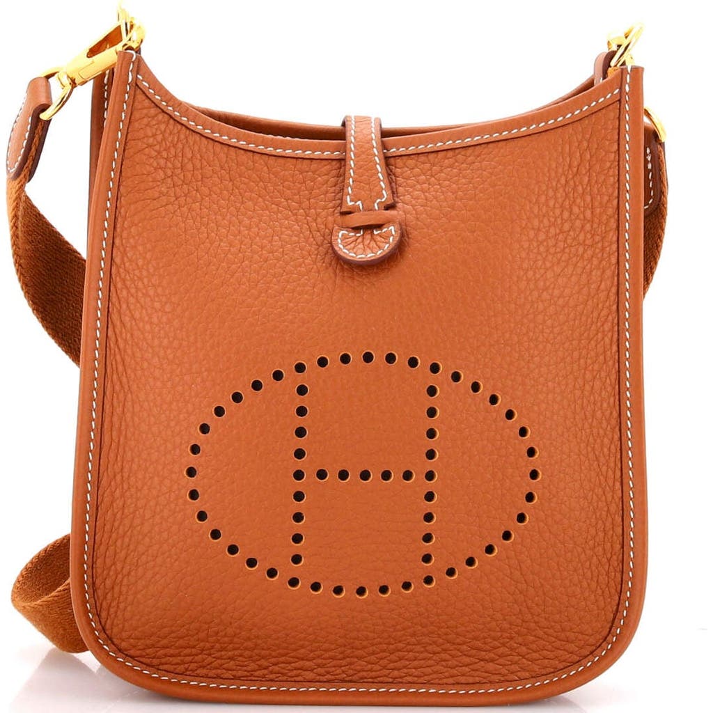 Pre-owned Hermes Hermes Evelyne Bag Gen Iii Clemence Tpm In Gold