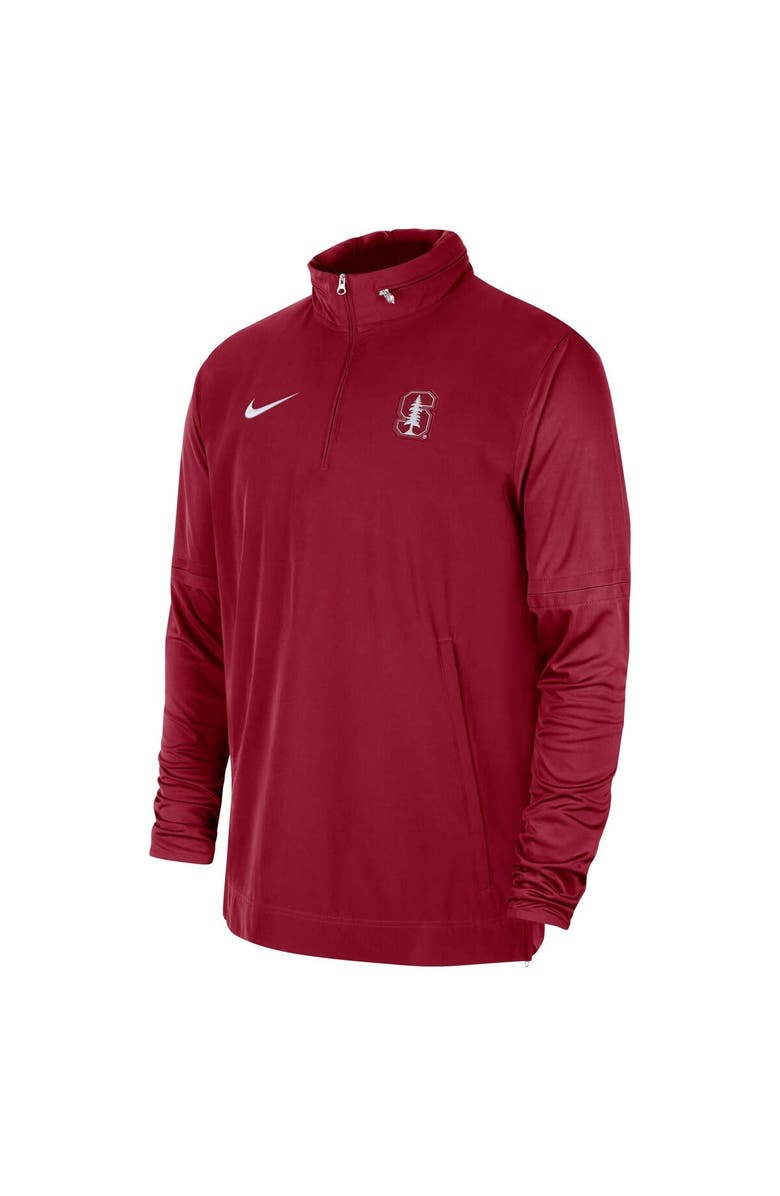 Nike Men's Nike Cardinal Stanford Cardinal 2023 Coach Half-Zip Hooded Jacket, Alternate, color, 