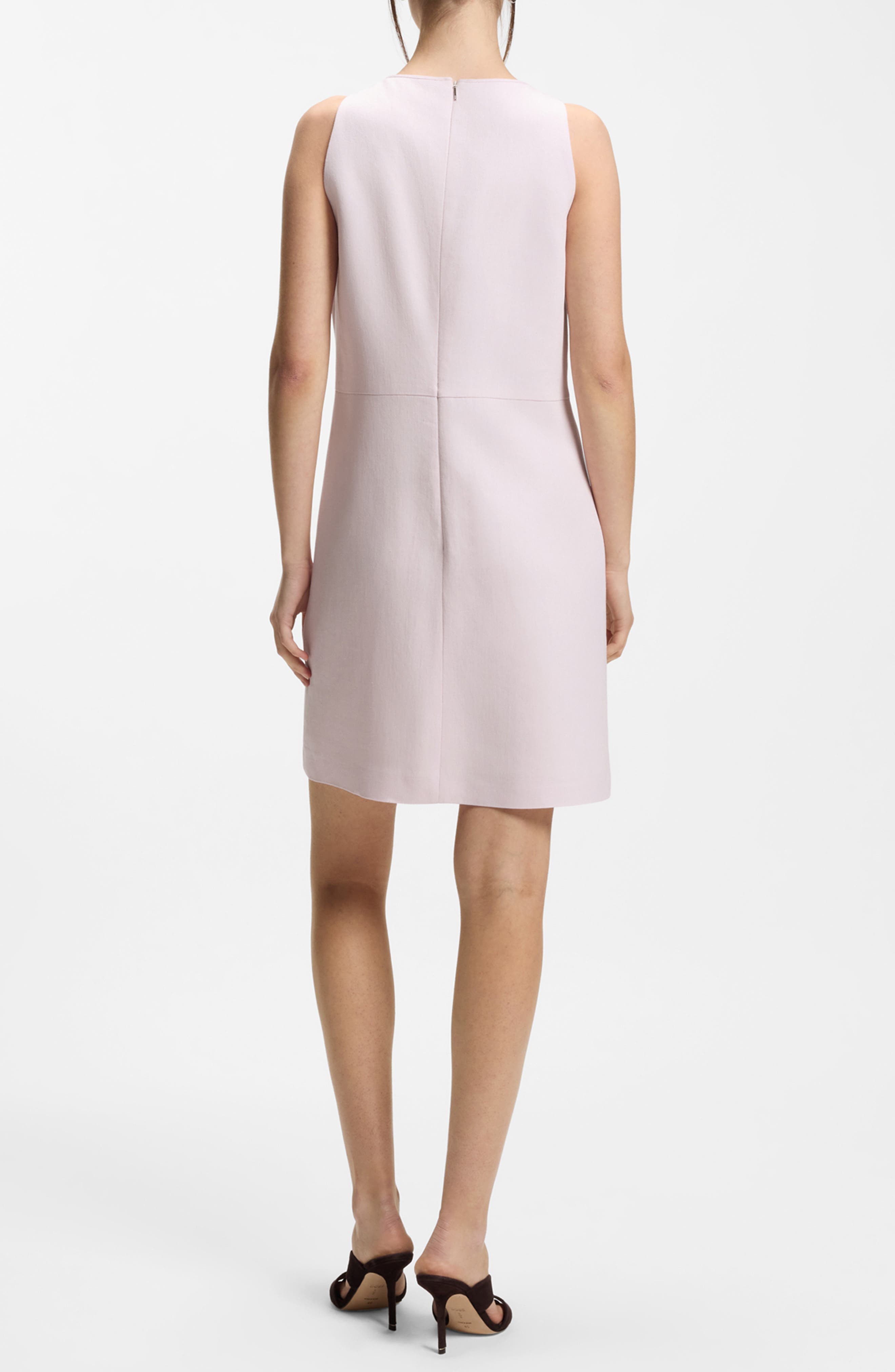 Sleeveless Linen Blend Shift Dress - image 2