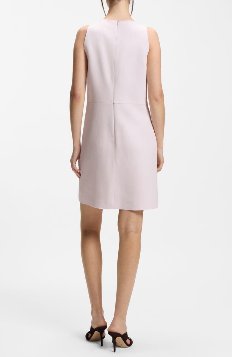 BOSS Sleeveless Linen Blend Shift Dress, Alternate, color, Ocean Rose