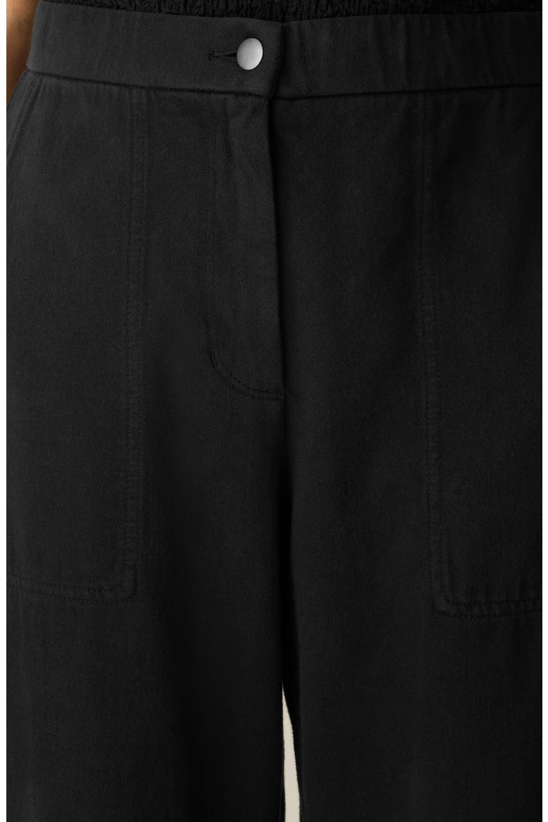 Organic Cotton Straight Ankle Pants, Alternate, color, BLACK