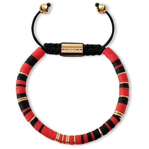 Coral Gold Beaded Bracelet