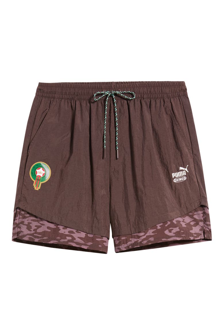 x Morocco x Salehe Bembury King Track Shorts (Nordstrom Exclusive), Alternate, color, CHOCOLATE BROWN