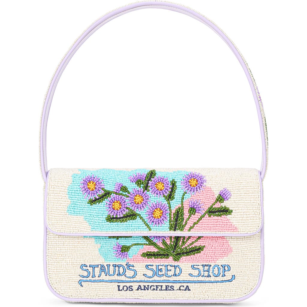 Staud Tommy Beaded Flap Shoulder Bag In Multi