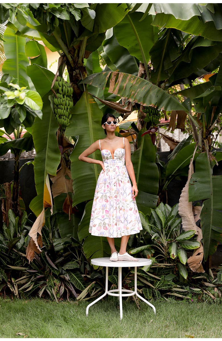 NO PISE LA GRAMA Veneta Dress, Alternate, color, Tulipan White Print