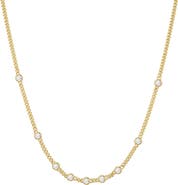ANIA HAIE Bezel Cubic Zirconia Station Necklace