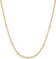 ANIA HAIE Bezel Cubic Zirconia Station Necklace