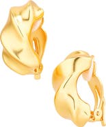 Karine Sultan Twisted Wave Clip-On Earrings