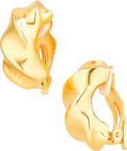 Karine Sultan Twisted Wave Clip-On Earrings