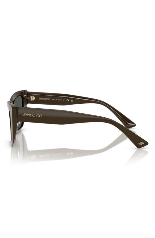 Jimmy Choo 53mm Cat Eye Sunglasses In Caper Green