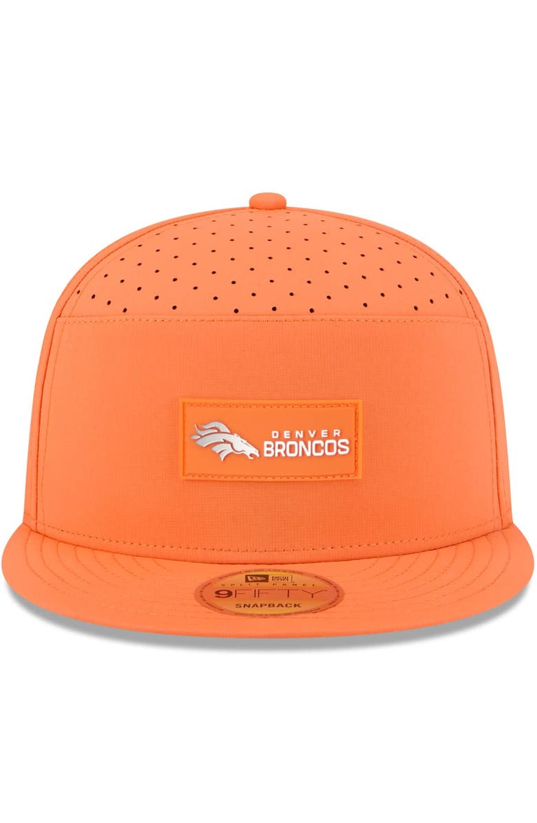 New Era Men's New Era Orange Denver Broncos 2025 Sideline  Split Panel 9FIFTY Snapback Hat, Alternate, color, Orange