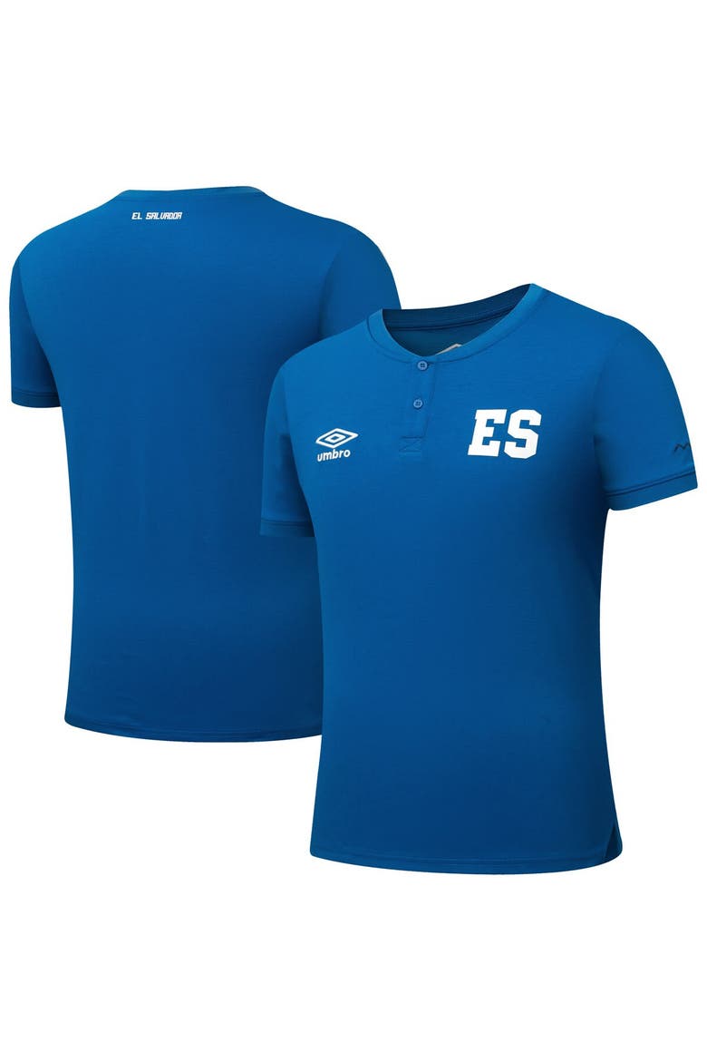 Men's Umbro  Blue El Salvador National Team Crew Neck Polo, Alternate, color, Blue