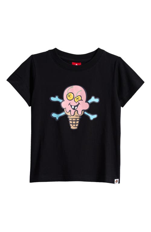 Icecream Kids' Sorbet Cotton Graphic T-shirt In Black