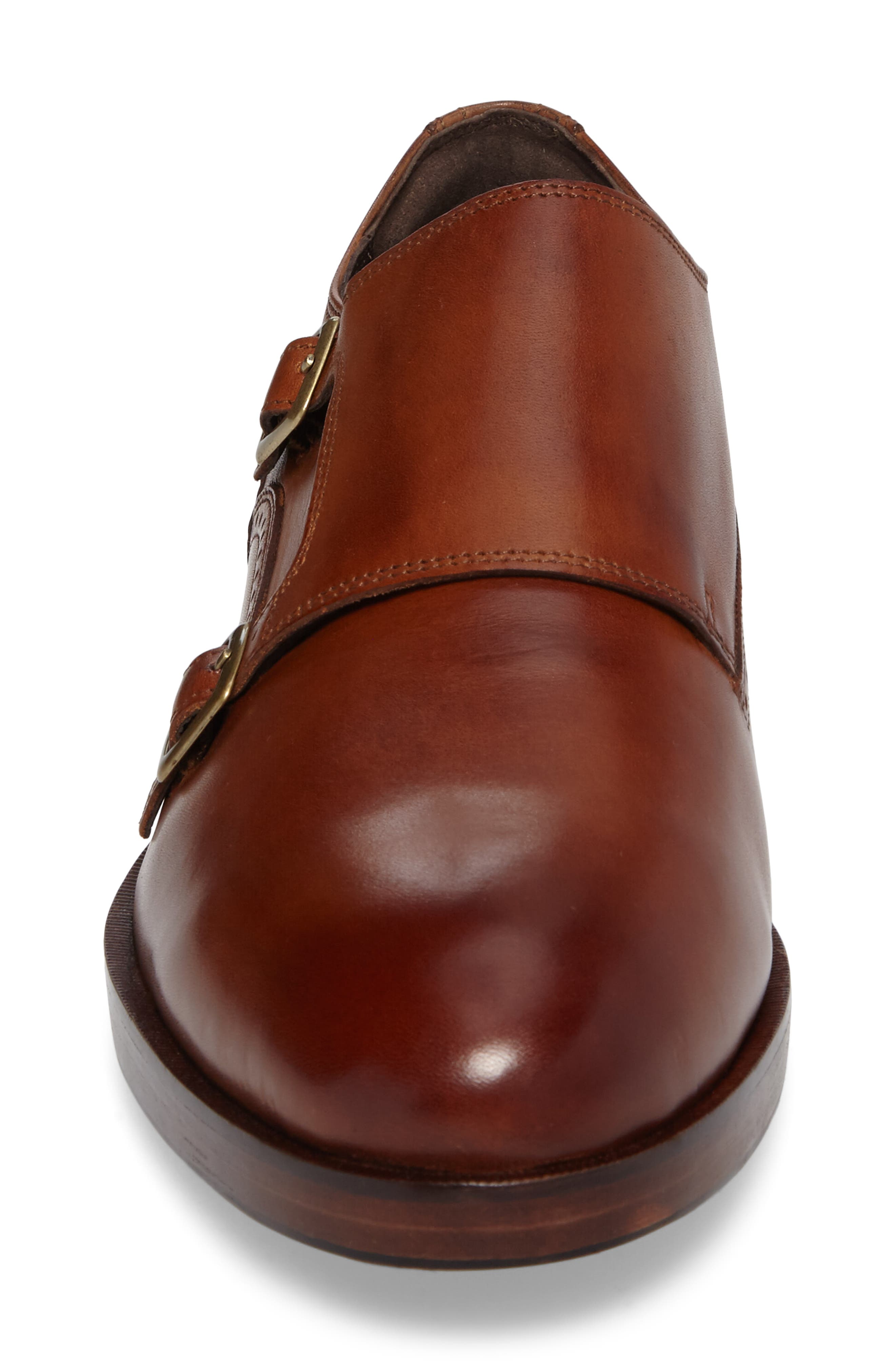 'Harrison' Double Monk Strap Shoe, Alternate, color, BRITISH TAN LEATHER