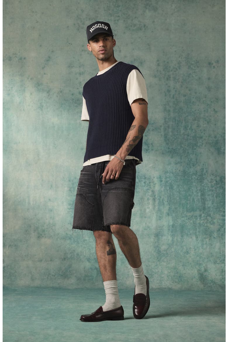 Cutoff Denim Carpenter Shorts, Alternate, color, GLENDALE