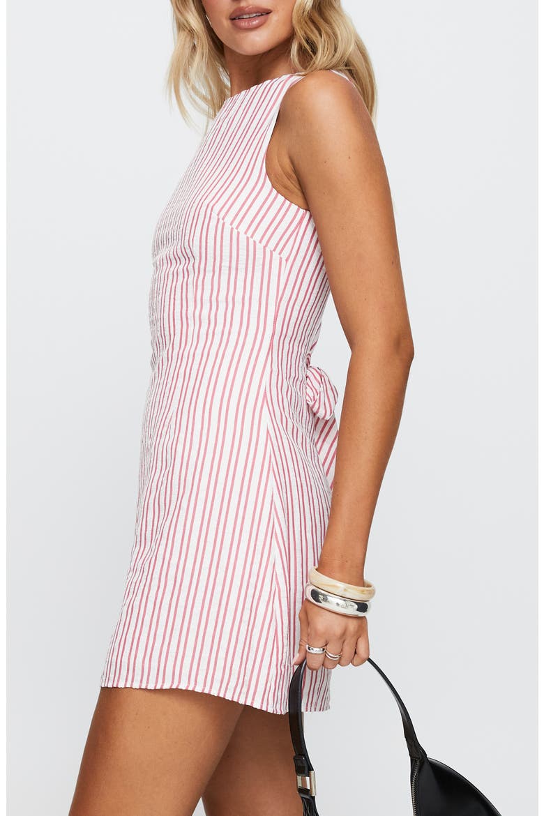 Alfalfa Stripe Cotton Blend Minidress, Alternate, color, RED STRIPE