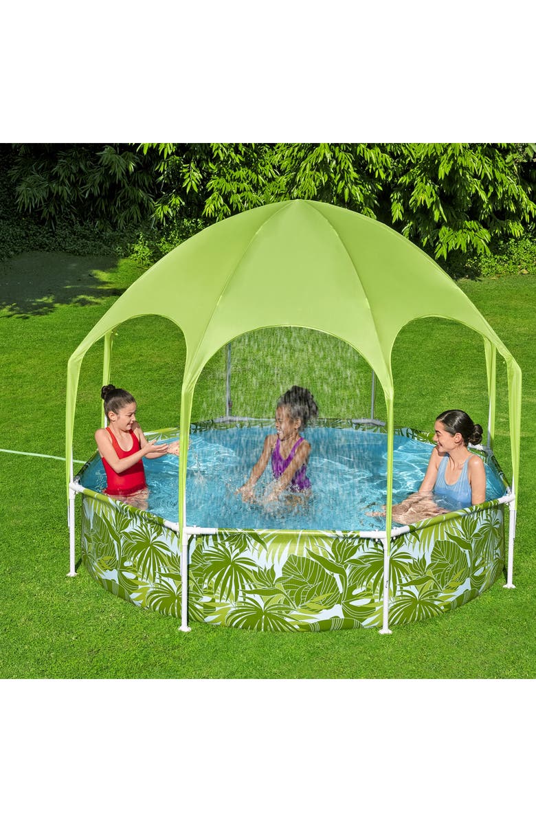 H2OGO! Splashinshade Play Pool 8' X 20" 446 ,Uv Safe Shade Cover W/ Water Mister, Alternate, color,