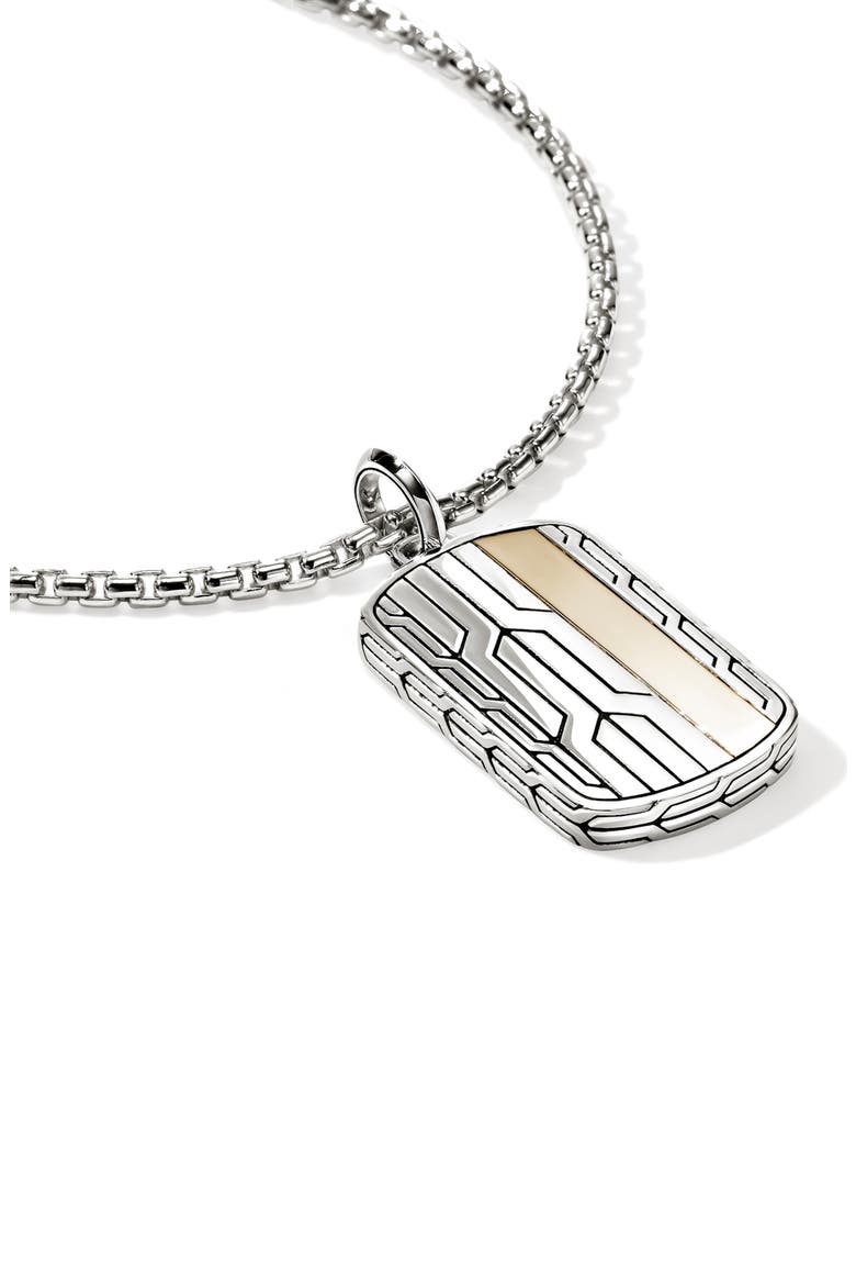 Icon 50 Tag Pendant Necklace, Alternate, color, SILVER AND GOLD