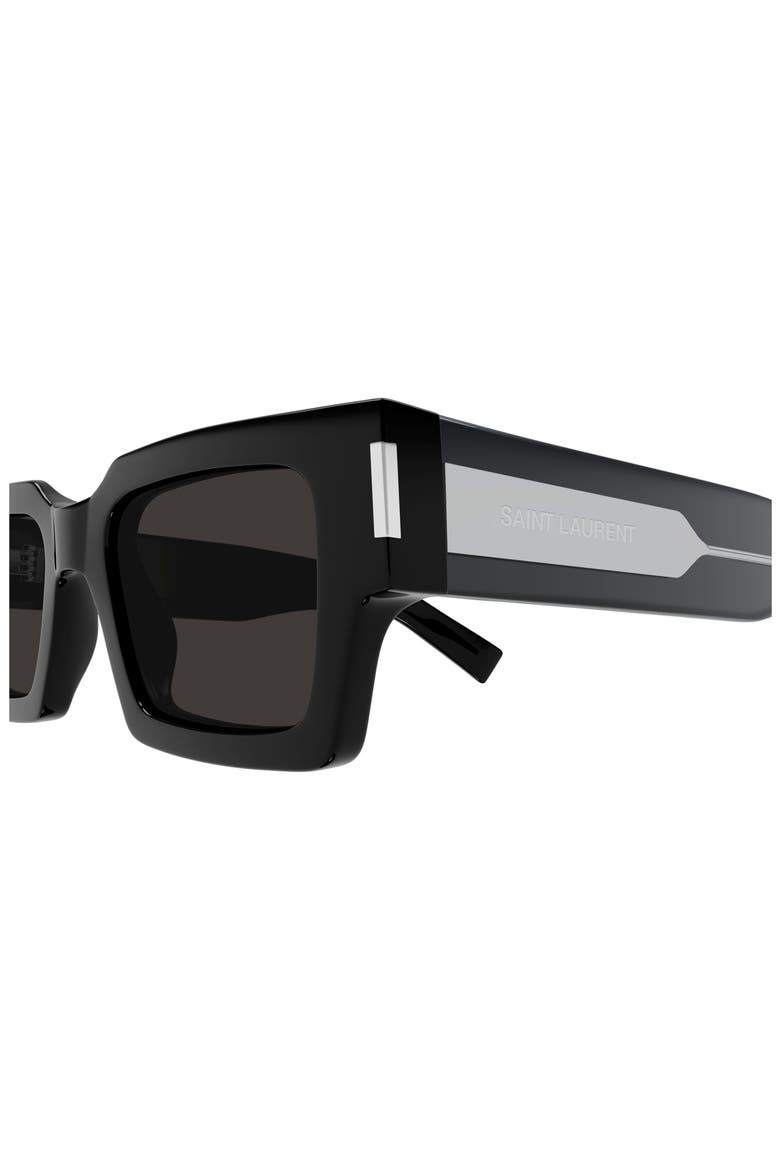 50mm Rectangular Sunglasses, Alternate, color, BLACK