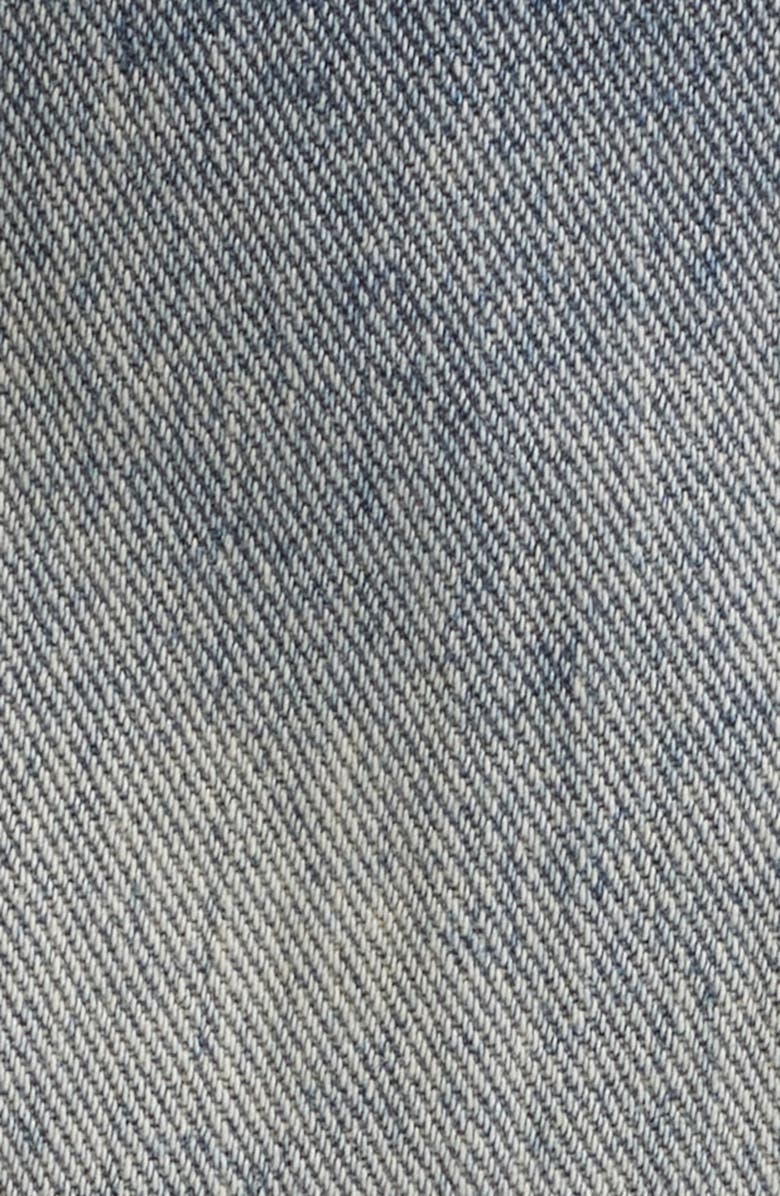 PTCL x Playboy Frayed Appliqué Raw Hem Denim Miniskirt, Alternate, color,