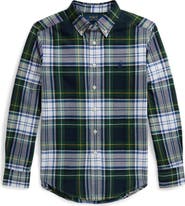 Polo Ralph Lauren Kids' Plaid Cotton Oxford Button-Down Shirt