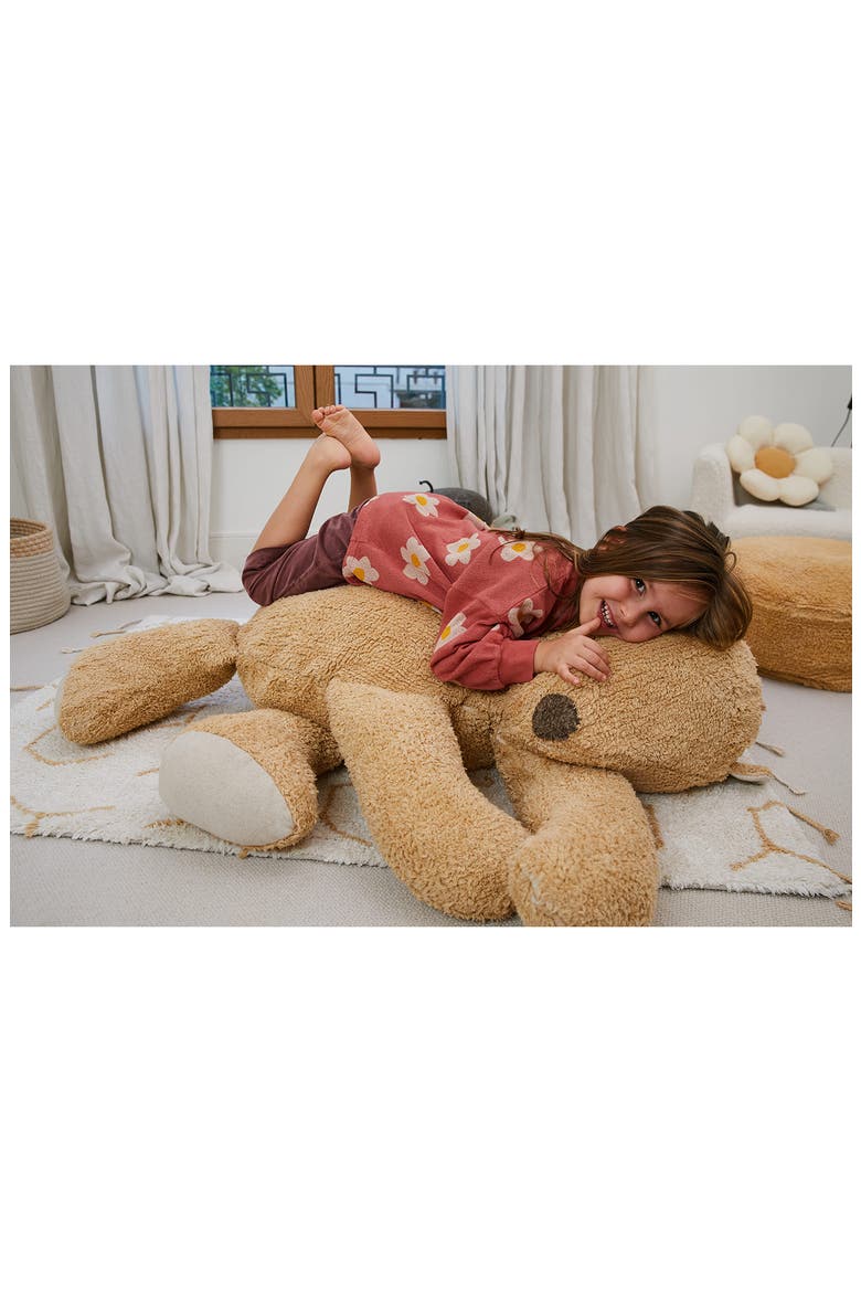 Sleepy Bear Pouf, Alternate, color, LIGHT HONEY