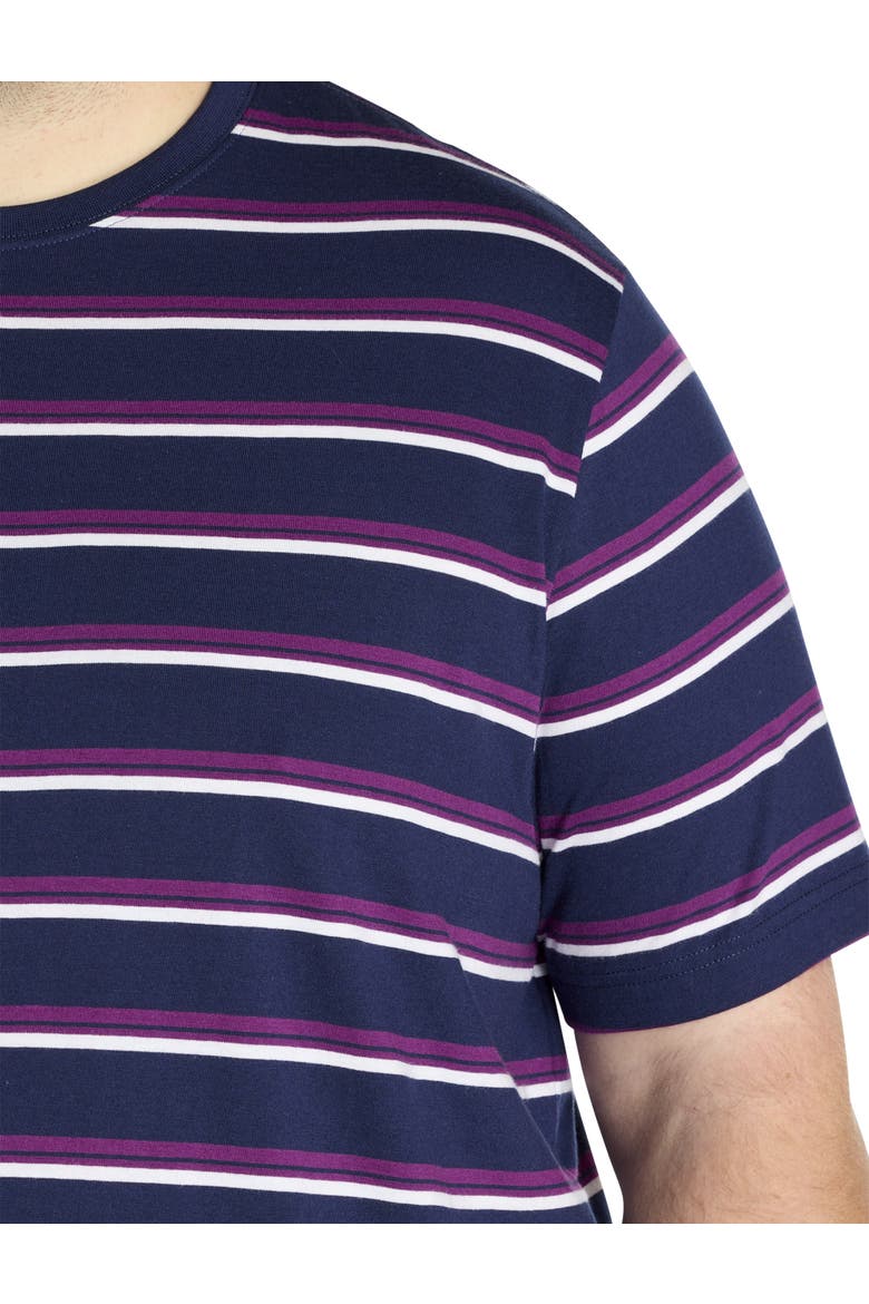 Big & Tall Moisture-Wicking Striped T-Shirt, Alternate, color, PEACOAT