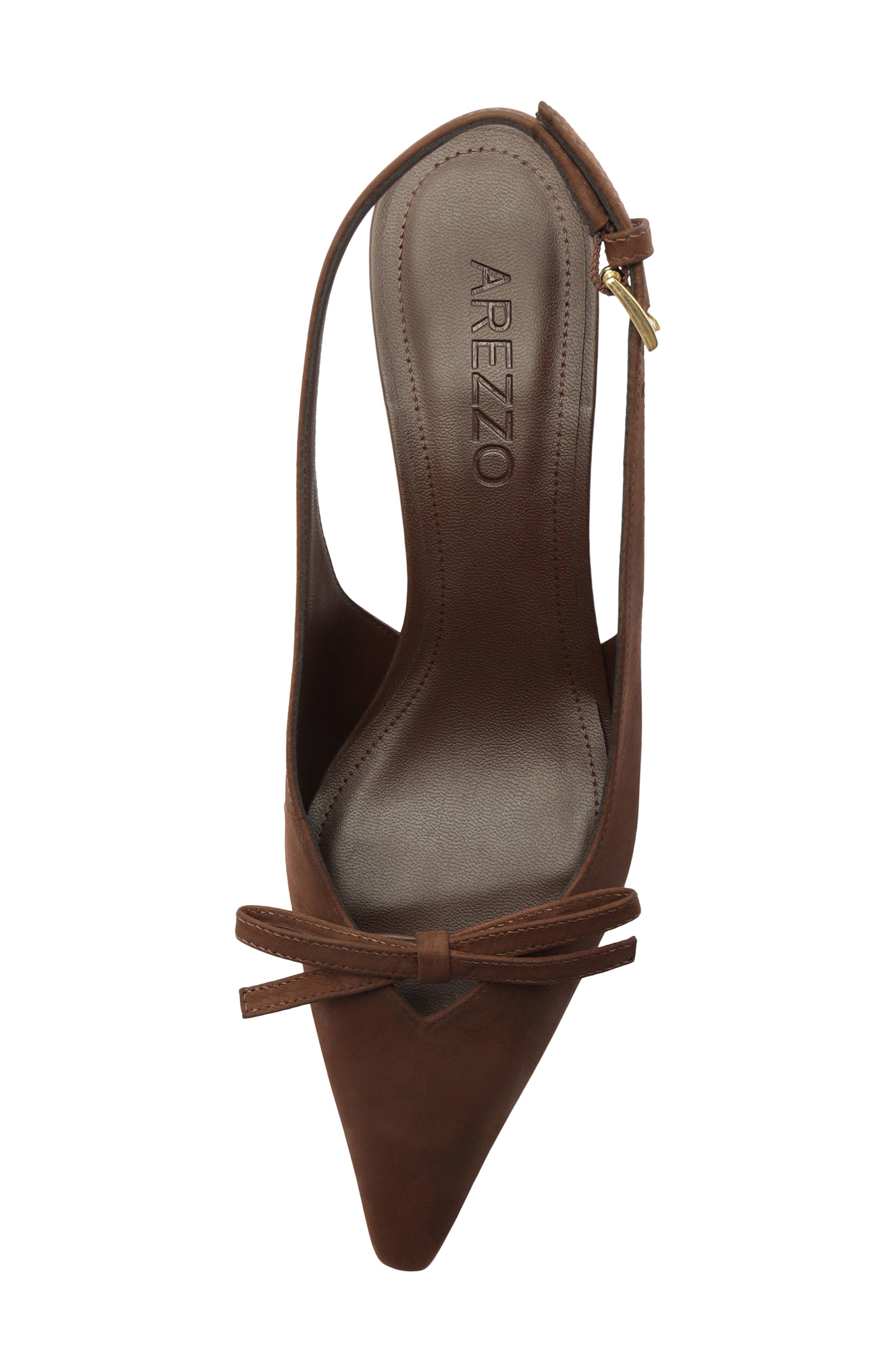 Arezzo Bowie Slingback Pointed Toe Pump, Alternate, color, New Cocoa