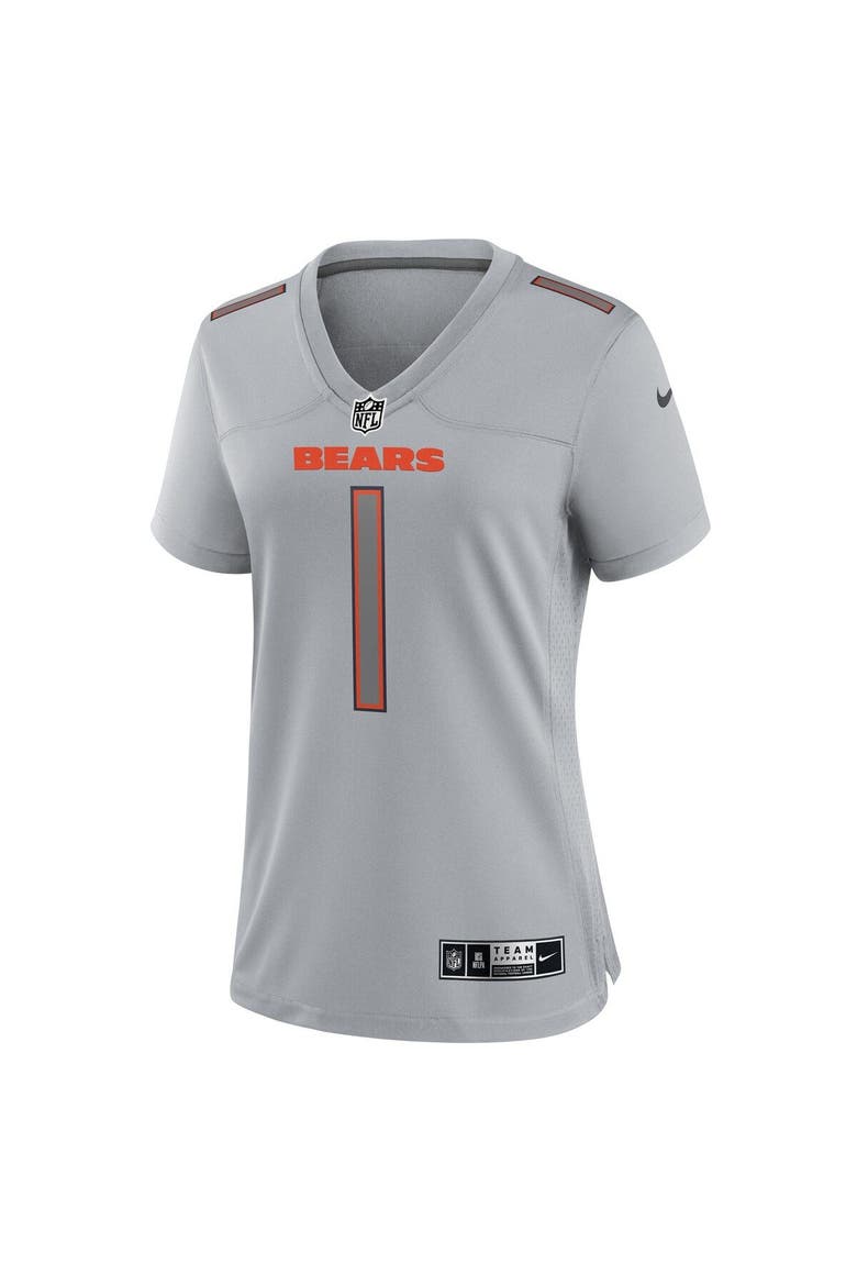 Women's Nike Justin Fields Gray Chicago Bears Atmosphere Fashion Game Jersey, Alternate, color, Gray