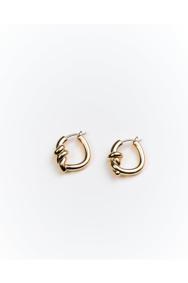 Lottie Chunky Knot Earrings, Main, color, Recycled Gold Vermeil