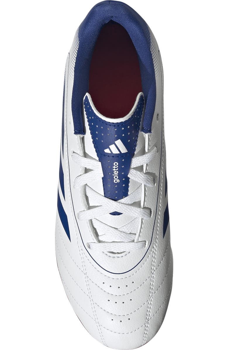 adidas Kids' Goletto IX Soccer Cleat, Alternate, color, White/ Royal Blue/ Scarlet