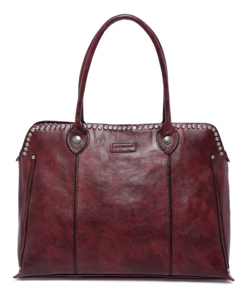 Soul Stud Genuine Leather Structured Satchel