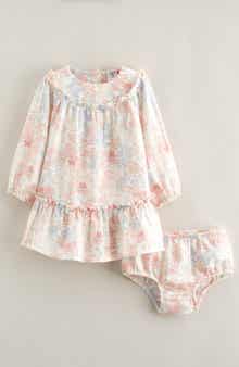 Nordstrom Long Sleeve Cotton Gauze Dress & Bloomers