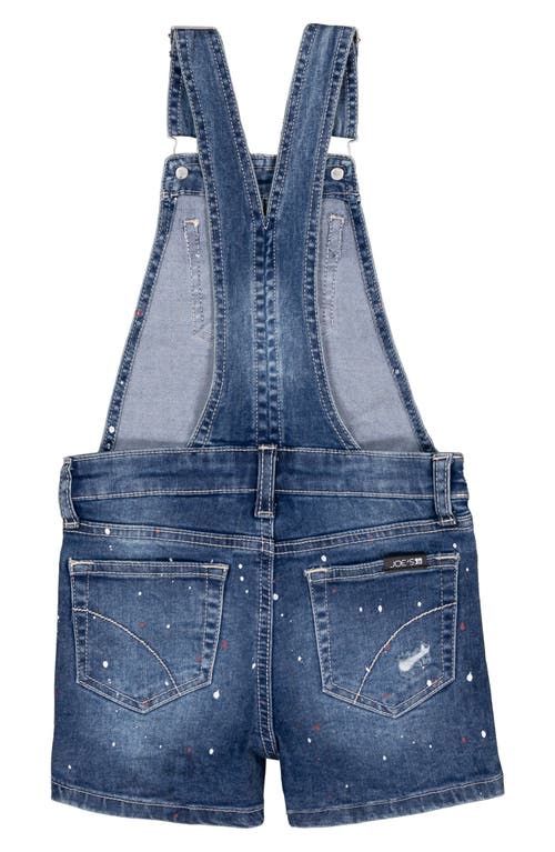 Joe's Jeans Kids' Emilia Paint Splash Denim Overalls In Medium Wash