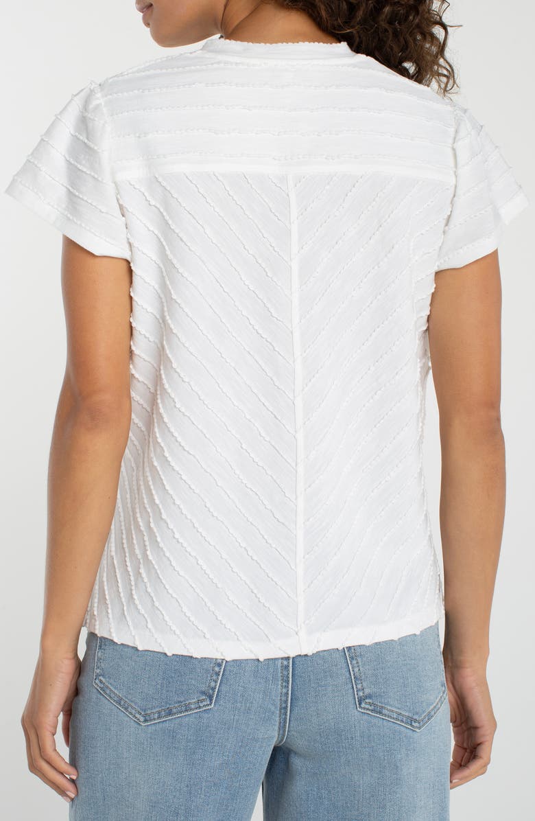 Liverpool Los Angeles Texture Peplum Top, Alternate, color, White