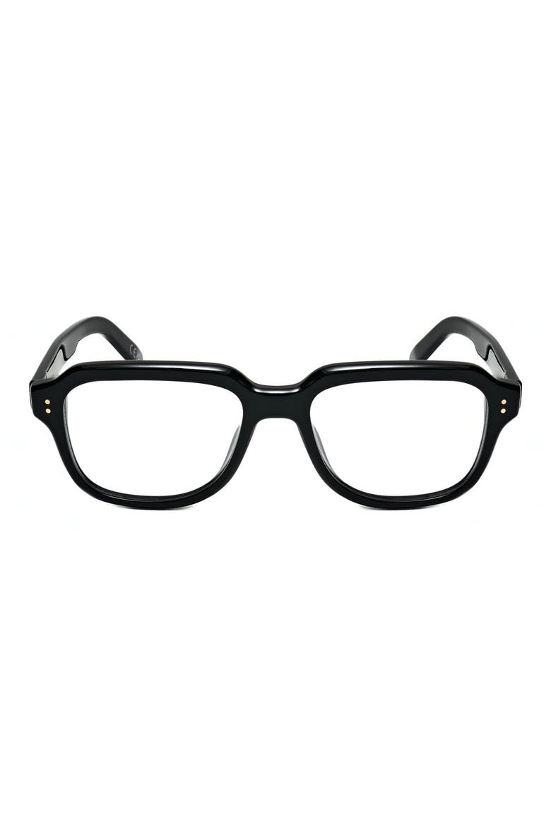 59mm Rectangular Optical Glasses, Main, color, BLACK