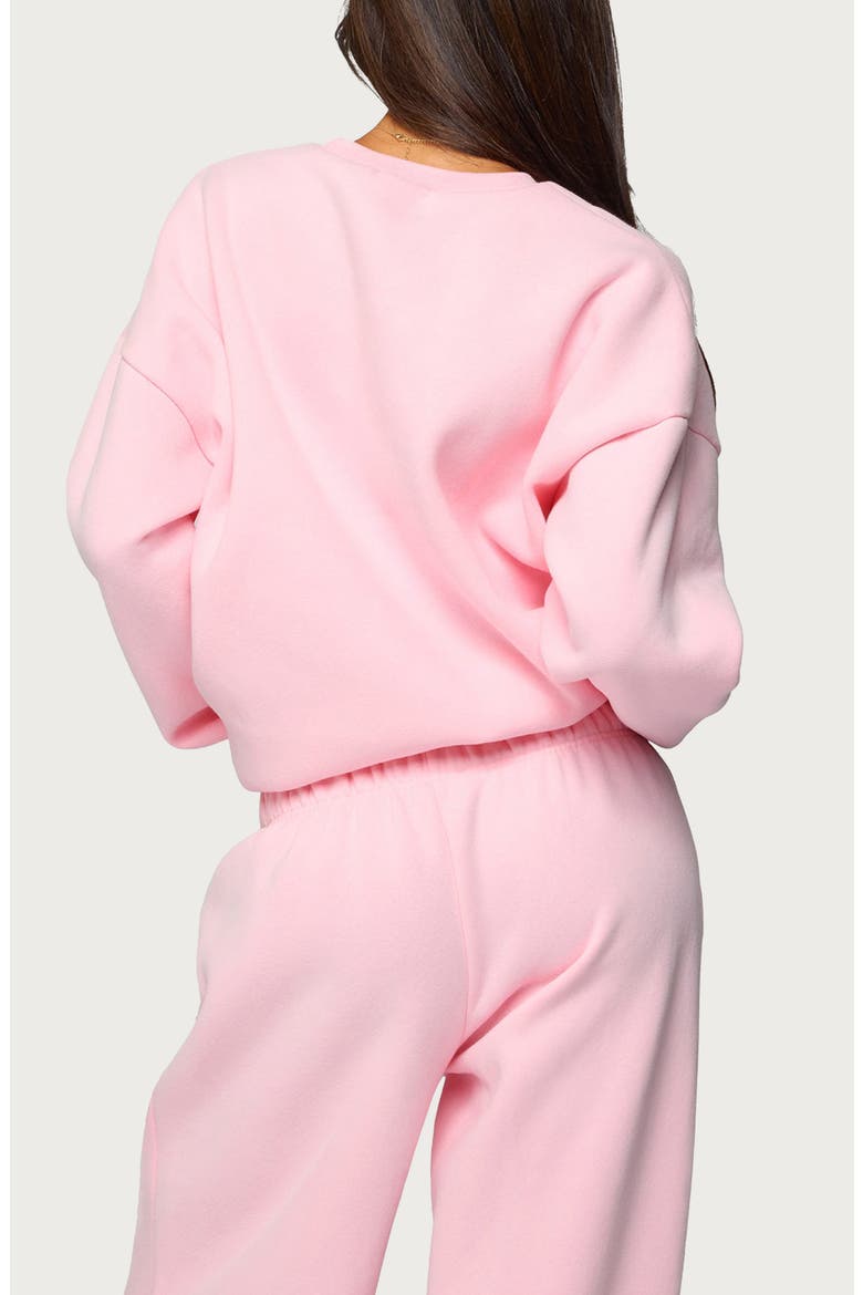 Love Logo Oversized Sweatshirt, Alternate, color, LIGHT-PINK
