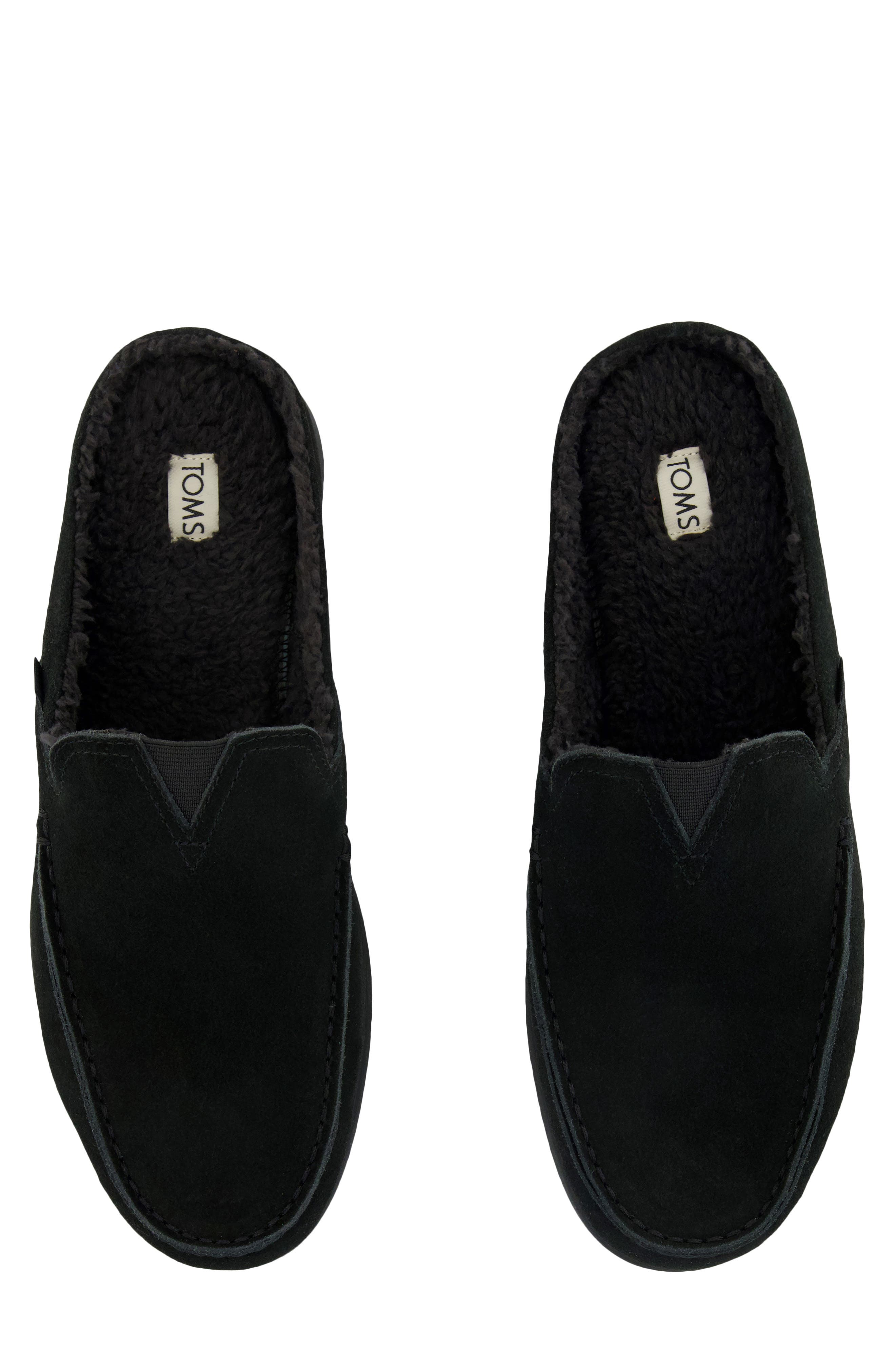 TOMS Alonso Fleece Lined Mule, Alternate, color, Black