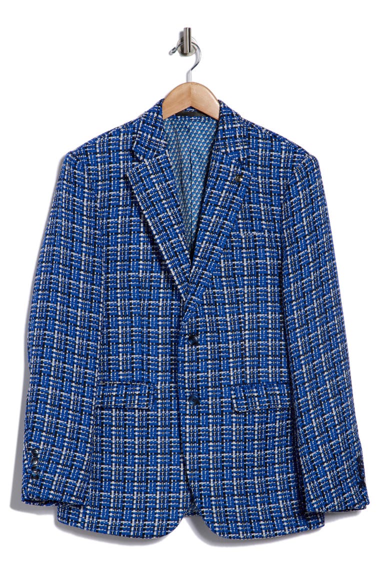 Slim Fit Two Button Blazer, Alternate, color, BLUE