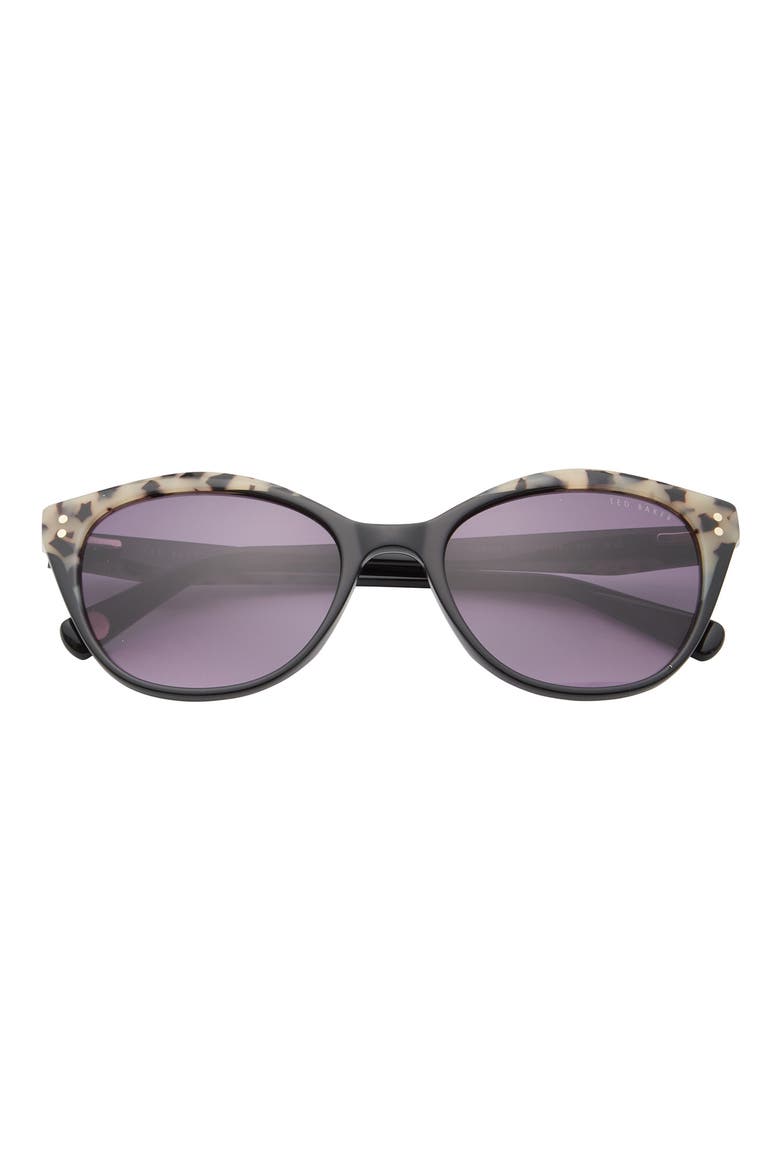 54mm Polarized Cat Eye Sunglasses, Main, color, BLACK