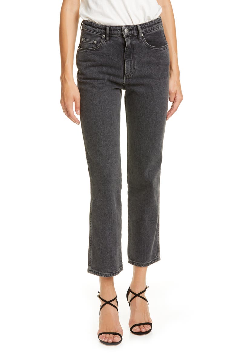 Crop Jeans, Main, color, MID BLACK WASH 1