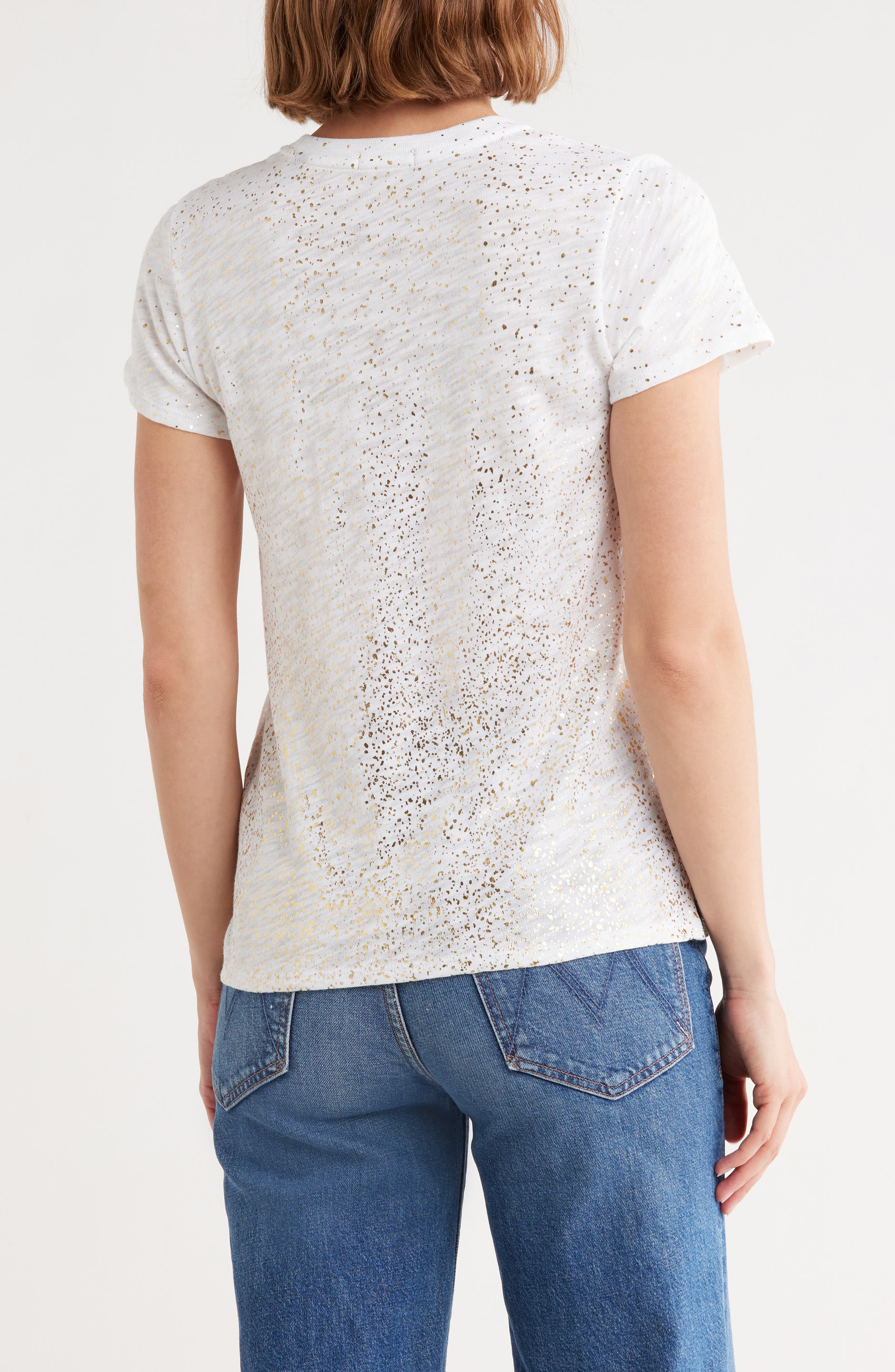 Metallic Slub Cotton Jersey T-Shirt - image 2