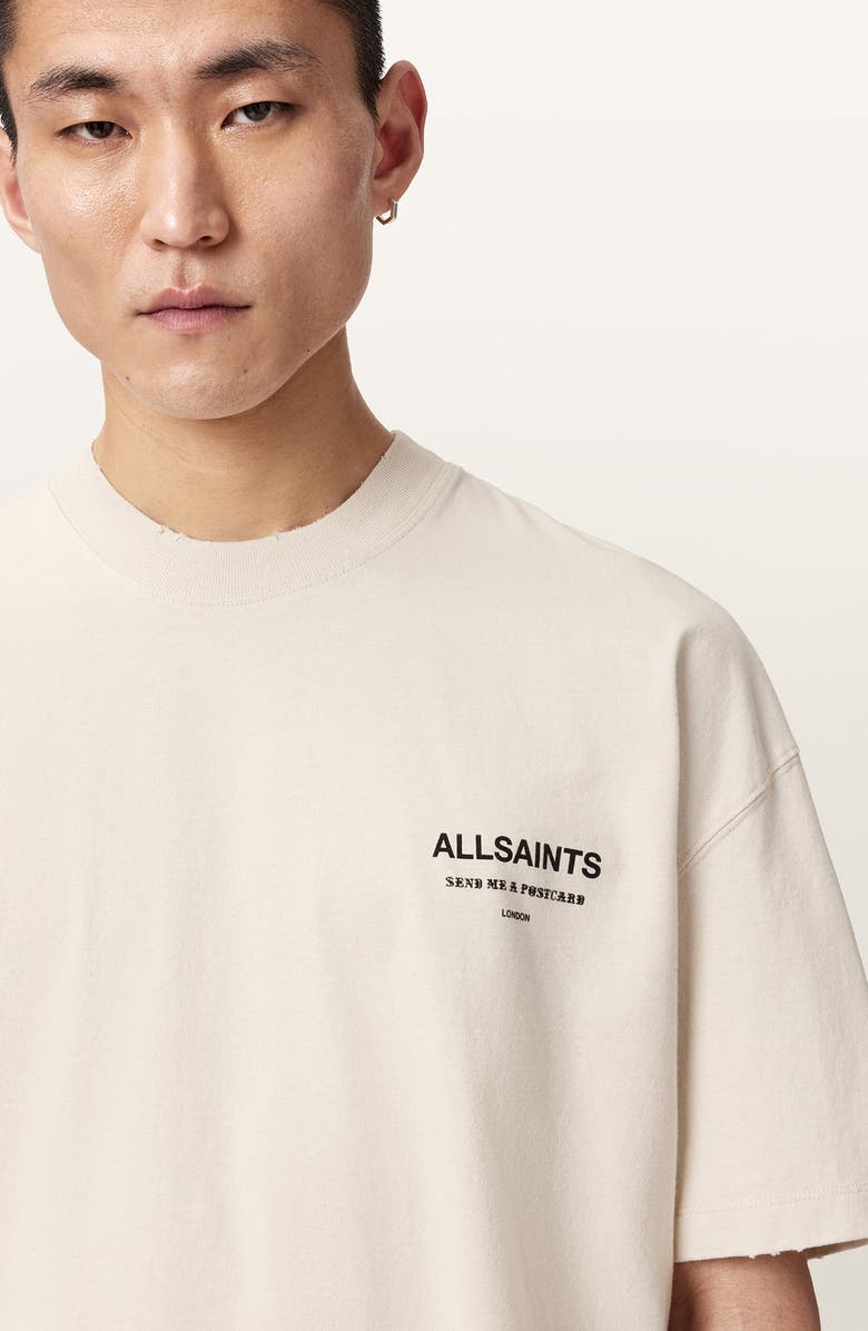 AllSaints Affix Graphic Cotton T-Shirt, Alternate, color, Dusk White