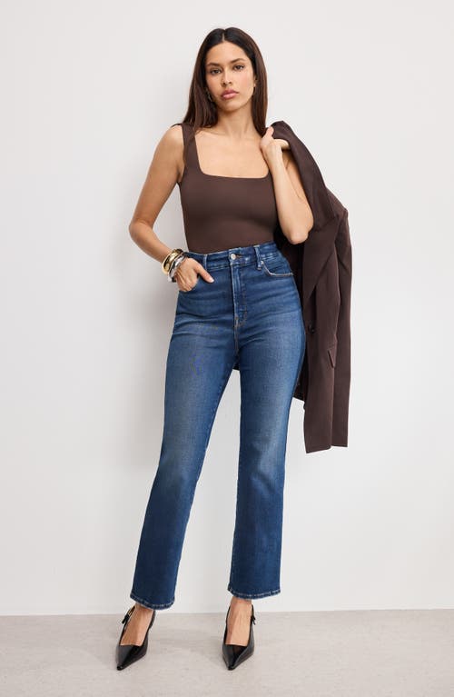 Good American Modern Tank Thong Bodysuit In Brown