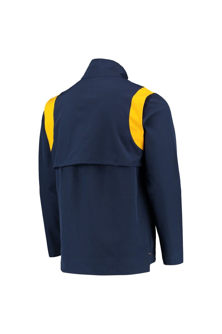 Men's Nike Navy West Virginia Mountaineers 2021 Team Coach Quarter-Zip Jacket, Alternate, color, Navy