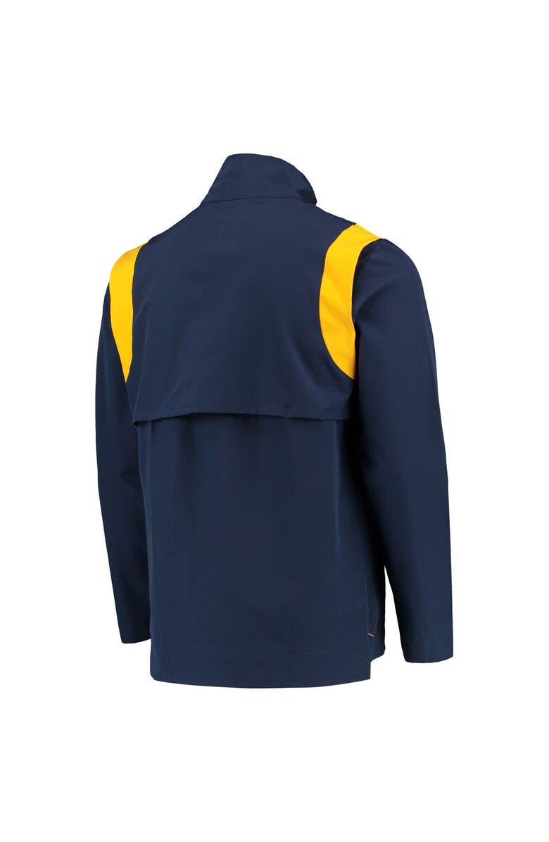 Nike Men's Nike Navy West Virginia Mountaineers 2021 Team Coach Quarter-Zip Jacket, Alternate, color, 